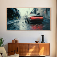 Load image into Gallery viewer, Cool Supercar Art, Framed Canvas Print, Cyberpunk Sportscar Painting, Futuristic Supercar Painting, Man Cave Decor, Gift For Him, Car Guy
