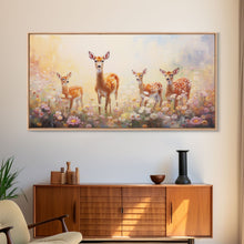 Load image into Gallery viewer, Deer Wall Art, Deer Art Print, Animal Wall Art, Panoramic Art, Wall Art, Canvas Art, Landscape Art, Southern Wall Art, Farmhouse Wall Decor
