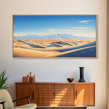 Load image into Gallery viewer, Desert Art, Framed Canvas Print, Landscape Painting, Poster Art, Desert Art Print, Saharan Desert, Sahara, Southwestern Art, Boho Decor
