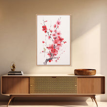 Cargar imagen en el visor de la galería, Cherry Blossom, Pink Flowers, Floral Wall Art, Nature Art, Canvas Print, Wall Art, Vertical Art, Housewarming Gift, Country Home Wall Art