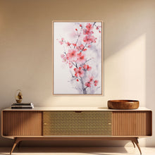 Cargar imagen en el visor de la galería, Cherry Blossom, Japanese Wall Art, Floral Wall Print, Nature Art, Canvas Print, Wall Art, Vertical Art, Modern Home Decor, Gift For The Home