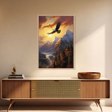 Load image into Gallery viewer, Eagle Wall Art, Mountain Art Print, Animal Art, Nature Print, Canvas Print, Wall Art, Vertical Art, Gift For Boss, Camper Wall Decor