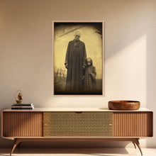 Load image into Gallery viewer, Skeleton Wall Art. Spooky Room Decor, Ghost Art Print, Gothic Wall Decor, Canvas Print, Wall Art, Vertical Print, Home Decor, Wall Decor