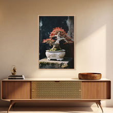 Load image into Gallery viewer, Bonsai Wall Art, Japanese Wall Print,  Asian Art, Canvas Print, Wall Art, Vertical Print, Travel Print, Client Gift, College Dorm Decor