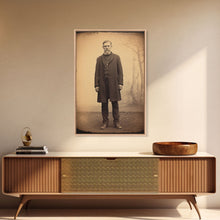 Cargar imagen en el visor de la galería, Civil War Era Photography, Framed Canvas Print, Tintype / Ferrotype reproduction wall art, Halloween Art
