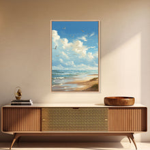 Load image into Gallery viewer, Beach Wall Print, Ocean Wall Art, Seashore, Seascape Art, Canvas Print, Wall Art, Vertical Art, Gifts For Grandma, Bedroom Prints