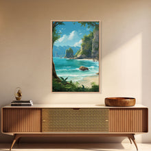 Load image into Gallery viewer, Beach Wall Art, Ocean Print, Seashore Wall Print, Canvas Print, Wall Art, Vertical Art, Birthday Gift, Beach House Wall Decor, Office Prints