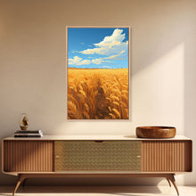 Carregar imagem no visualizador da galeria, Farm Wall Print, Wheat Feld Wall Art. Countryside Art, Canvas Print, Wall Art, Vertical Art, Couple Gift, Ranch Wall Art, Bedroom Prints