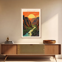 Load image into Gallery viewer, Black Canyon Of The Gunnison National Park Travel Poster Print, Canvas Print Wall Art, Colorado Travel Art, Midcentury Modern Travel Decor