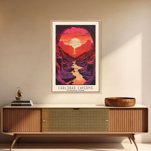 Load image into Gallery viewer, Carlsbad Caverns National Park Travel Poster Print, Canvas Print Wall Art, New Mexico Travel Art, Midcentury Modern Travel Decor
