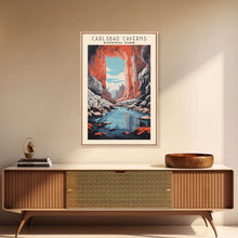 Carregar imagem no visualizador da galeria, Carlsbad Caverns National Park Travel Poster Print, Canvas Print Wall Art, New Mexico Travel Art, Midcentury Modern Travel Decor