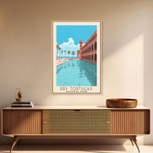 Carregar imagem no visualizador da galeria, Dry Tortugas National Park Florida Travel Art, National Park Print, Minimalist Travel Art, Midcentury Modern Style Landscape Painting