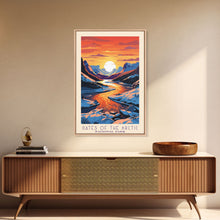 Load image into Gallery viewer, Gates Of The Arctic National Park Travel Art, National Park Print, Minimalist Travel Art, Midcentury Modern Style Landscape Painting