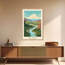 Load image into Gallery viewer, Big Bend National Park Texas Travel Art, National Park Print, Minimalist Travel Art, Midcentury Modern Style Landscape Painting