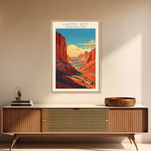 Carregar imagem no visualizador da galeria, Capital Reef National Park Travel Poster Print, Canvas Print Wall Art, Utah Travel Art, Midcentury Modern Travel Decor