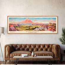 Carregar imagem no visualizador da galeria, Badlands National Park, Panoramic South Dakota Travel Art, National Park Print, Minimalist Travel Art, Midcentury Modern Style Landscape