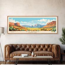 Load image into Gallery viewer, Big Bend National Park, Panoramic Texas Travel Art, National Park Print, Minimalist Travel Art, Midcentury Modern Style Landscape