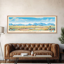 Load image into Gallery viewer, Death Valley National Park, Panoramic California Travel Art, National Park Print, Minimalist Travel Art, Midcentury Modern Style Landscape