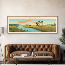 Carregar imagem no visualizador da galeria, Everglades National Park, Panoramic Florida Travel Art, National Park Print, Minimalist Travel Art, Midcentury Modern Style Landscape