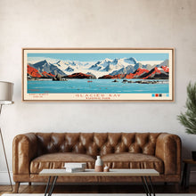 Carregar imagem no visualizador da galeria, Glacier Bay National Park, Panoramic Alaska Travel Art, National Park Print, Minimalist Travel Art, Midcentury Modern Style Landscape