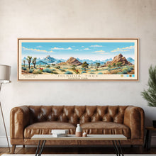 Load image into Gallery viewer, Joshua Tree National Park, Panoramic California Travel Art, National Park Print, Minimalist Travel Art, Midcentury Modern Style Landscape
