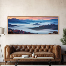 Load image into Gallery viewer, Blue Ridge Mountains Panoramic Wall Art, Bluebridge Mountains National Parkway, Beautiful Cabin Decor, Boho Photography Wall Art Print