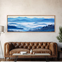 Load image into Gallery viewer, Blue Ridge Mountains Panoramic Wall Art, Bluebridge Mountains National Parkway, Beautiful Cabin Decor, Boho Photography Wall Art Print