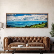 Load image into Gallery viewer, Blue Ridge Mountains Panoramic Wall Art, Bluebridge Mountains National Parkway, Beautiful Cabin Decor, Boho Photography Wall Art Print