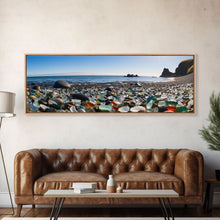 Carregar imagem no visualizador da galeria, Panoramic of Glass Beach California, Extra Large Wall Art, Panoramic Wall Art, Panoramic Landscape Print, Landscape Photography