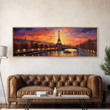 Load image into Gallery viewer, An Evening In Paris, Van Wogh Inspired Eiffel Tower Painting Canvas Print, Retro Modern Paris France Decor