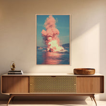 Cargar imagen en el visor de la galería, Exploding Boat, Nautical Wall Art, Ocean Wall Art, Canvas Print, Wall Hanging, Portrait Art, Unique Gift, Home Decor Prints, Office Decor