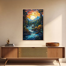 Carregar imagem no visualizador da galeria, Abstract Wall Art, Nature Wall Art, Forest Print, Canvas Print, Wall Hanging, Portrait Art, River Art, Office Wall Decor, Housewarming Gift