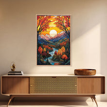 Carregar imagem no visualizador da galeria, Fall Wall Art, Abstract Nature Print, Forest Wall Art, Canvas Print, Wall Hanging, Portrait Art, Dining Room Decor, Moving Gift, Room Decor