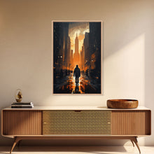 Load image into Gallery viewer, Dystopian Art, City, Urban Art, Cityscape Art, Canvas Print, Wall Hanging, Portrait Art, Gift For Coworker, Video Game Art, Tiny House Decor