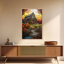 Carregar imagem no visualizador da galeria, Farm House Art, Abstract Art, Fall Art, Canvas Print, Wall Hanging, Portrait Art, Family Gift, Home Decor Prints, Ranch House Decor