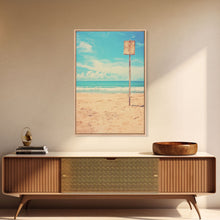 Load image into Gallery viewer, Beach Wall Art, Ocean Print, Minimalist Wall Art, Canvas Print, Wall Hanging, Portrait Art, Housewarming Gift, Living Room Wall Art