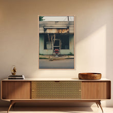 Carregar imagem no visualizador da galeria, Abandoned Building, Barber Shop Art, Canvas Print, Wall Hanging, Portrait Art, Creepy Wall Decor, Spooky Art Print, Wall Art Prints