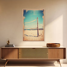 Load image into Gallery viewer, Beach, Volleyball, Beach Decor, Sports Art, Canvas Print, Wall Hanging, Portrait Art, Volleyball Mom, Tiny House Decor, Family Gift