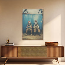 Load image into Gallery viewer, Clown Art, Clown Print, Canvas Print, Wall Hanging, Portrait Art, Halloween Wall Decor, Spooky Room Decor, Moody Wall Art, Horror Decor