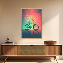 Load image into Gallery viewer, Retro 1980s Bike Canvas Print, Bicycle Art, Framed Wall Art, Fine Art Photography Print, Retro Inspired Wall Decor, Man Cave Art, Office Art