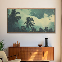 Carregar imagem no visualizador da galeria, A Florida Rain Storm, Framed Canvas Print, Liminal Art, Liminal Spaces, Framed Wall Art, Game Room Decor, Dark Moody Art