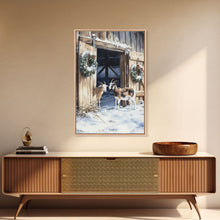 Cargar imagen en el visor de la galería, Cute Goats In The Winter, Rustic Farmhouse Wall Art, Holiday Gift, Gallery Wall Decor, Winter Vibes, Christmas 2024 Wall Art