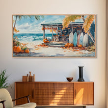 Load image into Gallery viewer, beach Christmas, Christmas beach art, tropical Christmas decor, canvas print, beach Christmas decor, holiday wall art