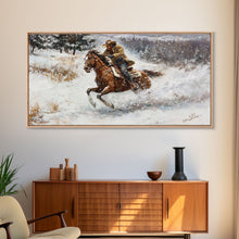 Carregar imagem no visualizador da galeria, Autumn harvest Framed Canvas Print of a woman in a field with pumpkins, seasonal wall decor and farmhouse accents for a cozy autumn ambiance