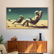 Carregar imagem no visualizador da galeria, Alien Astronauts On Vacation, Canvas Wall Art, Space Art, Ready To Hang Canvas Print, Gift For Him, Gamer Room Art, Large Wall Decor