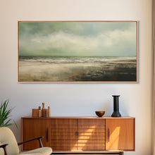 Carregar imagem no visualizador da galeria, Landscape Oil Painting Canvas Print Wall Art, Nature Framed Large Gallery Art, Minimalist Art, Ready To Hang, Moody and Drab Art