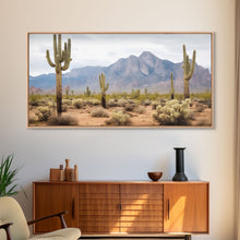 Load image into Gallery viewer, Desert Wall Art, Desert Decor, Framed Canvas Print, Desert Photography, Cactus Wall Art, Southwestern Decor, Landscape Prints, Boho Wall Art