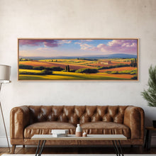 Load image into Gallery viewer, Beautiful Italian Villa and Countryside, Extra Large Wall Art, Framed Panoramic Canvas Print, Framed Wall Decor