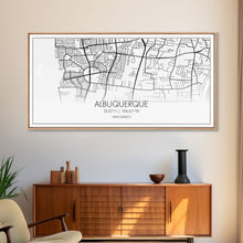 Carregar imagem no visualizador da galeria, Albuquerque Street Map, New Mexico Map, Map Print, Modern Art, Wall Art, Canvas Print, City Maps, Office Gift, Prints, Above Bed Décor