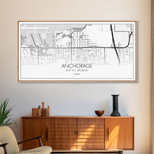 Load image into Gallery viewer, Anchorage Street Map, Alaska Map, Map Print, Modern Art, Wall Art, Canvas Print, Bedroom Décor, City Map Wall Art, Minimalist Décor, Prints